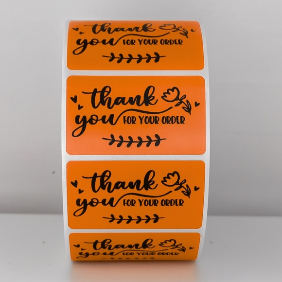 💖 Thank You For Your Order Stickers | Pack of 100 | 2x1 Inch | Small Business - Picture 8 of 11